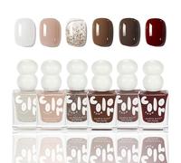 Esmalte de uñas de secado rápido - esmalte de color duradero sin lámpara UV, fácil de aplicar, esmalte de uñas natural para el diseño de uñas y manicura en casa DIY Nail Art Beauty