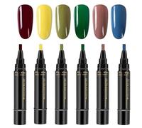 Esmalte de uñas de secado rápido, lápiz de uñas a base de agua de secado rápido, esmaltes de uñas de gel de secado rápido, sin lámpara UV, pluma de manicura para bolígrafos de arte brillantes