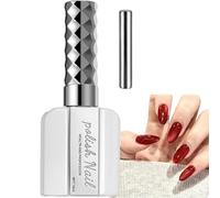 Esmalte de uñas en gel brillante para ojos de gato, 16 ml, esmalte de uñas holográfico con brillo rojo con imán, gel de larga duración para bricolaje en casa y manicura de salón (03#)