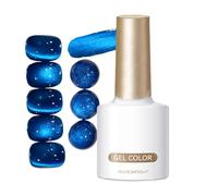 Esmalte de uñas en gel Cats Eye - Esmalte de uñas Jelly | Rainbow - Gel de ojos de gato iridiscente azul, Sesiones de manicura de pintura de los pies y las los pies y las