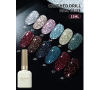 Esmalte de uñas en Gel con diamantes de discoteca reflectantes, 15ml, 12 colores, con brillo holográfico, colección de diamantes, esmalte de uñas en Gel 02