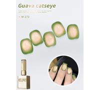 Esmalte de Uñas en Gel Guava Cat Eye de 15 ml, Curado UV LED, Gel de Uñas de Larga Duración y Secado Rápido - Regalo Ideal para Mujeres para la Primavera M173