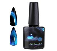 Esmalte de uñas en gel para ojos de gatito, acabado con purpurina magnética arcoíris de 8 ml, fórmula de brillo duradero, pigmento holográfico que cambia de color, efecto reflectante iridiscente
