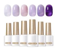 Esmalte De Uñas Gel | 6 Colores Esmalte en Gel de Curado UV para Niñas | Suministros Para Arte De Uñas Calidad Salon Para Principiantes Bodas Y Viajes