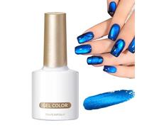 Esmalte de Uñas Gel Azul, 10ML Brillantina Secado Rápido Capa Brillante, Esmalte En Gel Magnético Azul, para Adolescentes, Familias, Damas, Novias, Principiantes, Manicura, Fiesta, Viaje, Escenario, A