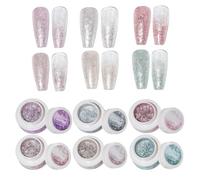 Esmalte de Uñas Gel con Purpurina - Juego De Esmaltes Con Brillo Intenso Y Durabilidad,Suministros De Belleza Para Manicura Duradera Mujeres Y Niñas
