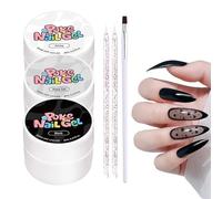 Esmalte De Uñas,Gel De Pintura Para Uñas En Negro Y,Esmalte De En Gel | Para Mujeres, Principiantes, Salón, Estudio, Manicura, Aseo Y Cuidado Personal