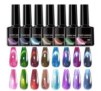 Esmalte De Uñas Gel Magnético | 8 Piezas Esmalte en Gel Magnético con Brillantina - Accesorios De Manicura Duraderos Para Fiestas Bodas Y Uso Diario