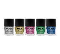 Esmalte de Uñas Holográfico Brillante por Moon Glitter - 14ml - Set de 5 colores