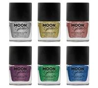Esmalte de Uñas Holográfico Brillante por Moon Glitter - 14ml - Set de 6 colores