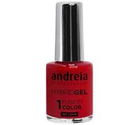 Esmalte de uñas profesional de gel híbrido, 2 pasos y no requiere lámpara, larga duración y fácil de quitar, color fusión H31 color coral marrón | tonos de rosa y rojo