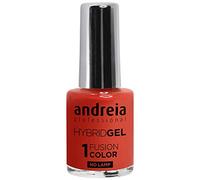 Esmalte de uñas profesional de gel híbrido, 2 pasos y no requiere lámpara, larga duración y fácil de quitar, color fusión H41, color coral, tonos de rosa y rojo