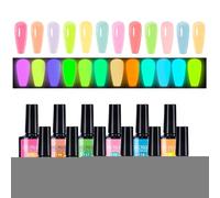 Esmalte en Gel en la Oscuridad, Colores De Gel Fluorescente Para Uñas, Suministros para Manicura Portátil para Salón y Viaje Uso en Fotos Festivales