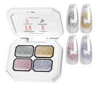 Esmalte En Gel - Kit 4 Colores para Decoración de Uñas Mujeres | Cosmético Degradado Para Uñas, Barniz Sin Necesidad De Lavar Para Citas, Reuniones, Playa