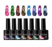 Esmalte Gel Magnético,8 Piezas Esmalte en Gel Magnético con Brillantina | Kit De Herramientas Con Acabado Brillante Y Duradero Para Manicura