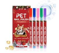 Esmalte Para Uñas De Perro | Impermeable 5 Piezas Secado Rápido - Kit De Pintura Para Patas Caninas Navideño - Para Mascotas Uso Diario Viaje Aseo Estilización Fiestas Cumpleaños Sesiones de