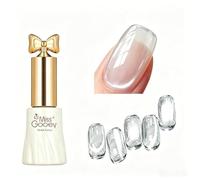 Esmalte Semipermanente Cat Eye UV LED Plata Blanco, Gel Uñas Magnético Efecto Cristal Jelly 0jo de Gato Soak Off con para Nail Art French Manicure DIY Casa Salón 10ml
