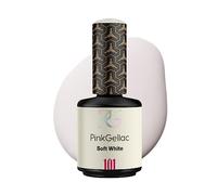 Esmalte Semipermanente Pink Gellac - Número y color 101 Soft White - Esmalte semipermanente UV LED de 15 ml - Gel blanco