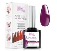 Esmalte Semipermanente UV/LED One Step 12 ml - Magenta Púrpura - Efecto Uñas oscuras pero muy brillantes Con o Sin Base y Top Coat