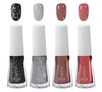 Esmaltes Semipermanentes Para Uñas Glitter 4 Colores Esmalte De Uñas Con Purpurina Sin Lámpara Uv Secado Rapido De Brillo Glitter De Uñas En Gel Para Manicure Salon, Vacaciones Y Entusiastas