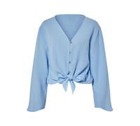 esmara® Blusa de muselina para mujer (blau mit langen Ärmeln, 36)