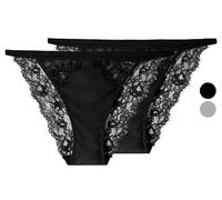 ESMARA® Braguitas con encaje para mujer pack 2