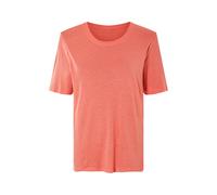 ESMARA® Camisa de lino para mujer, corte holgado (coral, XS(34/36))