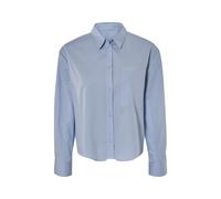 ESMARA® Camisa de mujer, hombros caídos y pliegue caja (azul, 42)