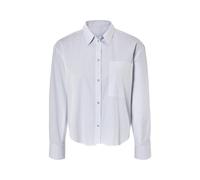 ESMARA® Camisa de mujer, hombros caídos y pliegue caja (azul rígido/blanco, 36)