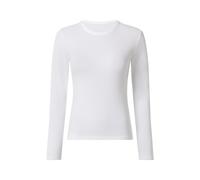ESMARA® Camiseta de manga larga de canalé para mujer (blanco, L(46/48))