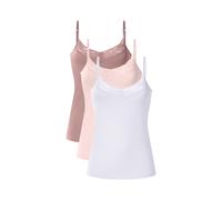 ESMARA® Camiseta de tirantes con encaje para mujer pack 3 (rosa/rosa/blanco, L(46/48))