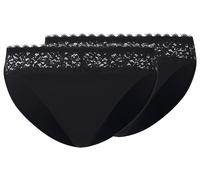 esmara® Mini braguitas con encaje para mujer pack 2 (Schwarz, L(44/46))