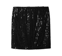 esmara® Minifalda de lentejuelas para mujer (negro, M(42/44))