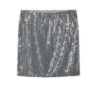 esmara® Minifalda de lentejuelas para mujer (plata, M(42/44))