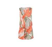 ESMARA® Mono de lino corto para mujer (naranja/beige, 42)