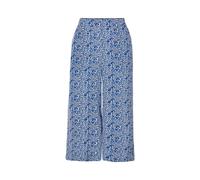 ESMARA® Pantalón ancho de mujer, con cintura elástica. (azul/blanco, 36)
