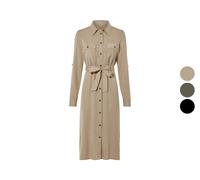 ESMARA® Vestido camisero de mujer, con aberturas laterales.