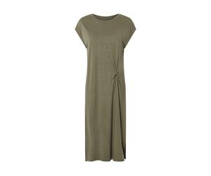 ESMARA® Vestido de lino para mujer (verde, L(46/48))