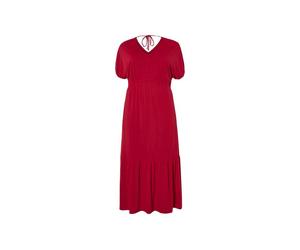 ESMARA® Vestido de manga corta largo para mujer para tallas grandes (rojo, XL(48/50))