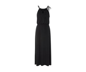 ESMARA® Vestido largo de mujer, con tirante halter para atar. (negro, S(38/40))