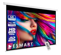 ESMART Economía EXM Pantalla de Motor 217 cm Imagen 180 x 101 cm (81") | Formato 16:9 | Control Remoto | Pantalla de proyección de proyector eléctrico de Cine en casa Pantalla de Motor LCD