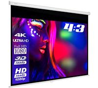 ESMART Economía EXR Pantalla Manual 180 x 135 cm (89") | Formato 4:3 | Pantalla de proyección de proyector de Cine en casa Pantalla de Enrollable LCD LED