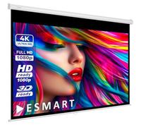 ESMART Economía EXR Pantalla Manual l 115 cm Imagen 100 x 56 cm (45") | Formato 16:9 | Pantalla de proyección de proyector de Cine en casa Pantalla de Enrollable LCD LED