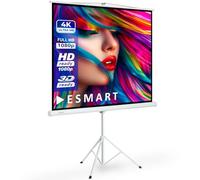 ESMART Economía EXS Pantalla trípode 235 cm Imagen 220 x 220 cm (123") | Formato 1:1 | Proyector de Cine en casa Pantalla de proyección trípode Pantalla LCD LED