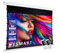 ESMART Expert XTS Pantalla de tensión Gris para luz Diurna 221 x 125 cm (100") 16:9 | Control Remoto | Proyector eléctrico de Cine en casa Pantalla de proyección Motor Tensión LCD LED