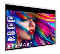 ESMART Profesional MIROLO Pantalla Manual 241 cm Imagen 221 x 125 cm (100") 16:9 | Pantalla de proyección de proyector de Cine en casa Pantalla de Enrollable LCD LED