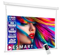 ESMART Profesional TATENSO Pantalla de tensión ACÚSTICA 160 x 90 cm (72") 16:9 | Control Remoto programable | Pantalla de proyección de proyector eléctrico de Cine en casa Tensión LCD LED