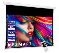 ESMART Profesional TATENSO Pantalla de tensión GRIS para luz diurna 221 x 125 cm (100") 16:9 | Control remoto programable | Pantalla de proyección de proyector eléctrico de cine en casa Tensión LCD LED
