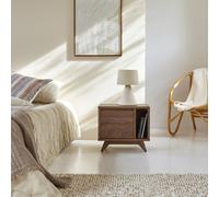 Esmée - Mesita de noche de nogal macizo H 42 x B 48 x T 35 cm