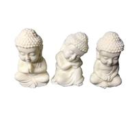 esmen Buddha Three Treasures Statue Avalokitesvara Sakyamuni, Home Decor Desk Baby Buddha Figurine